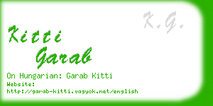 kitti garab business card